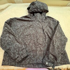 Gray/Brown Patterned Hooded Jacket